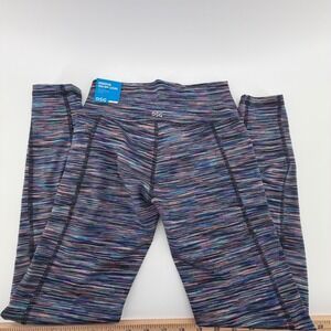 DSG Girls Momentum High Rise Leggings Purple Space Dye Pockets Size Medium 10-12